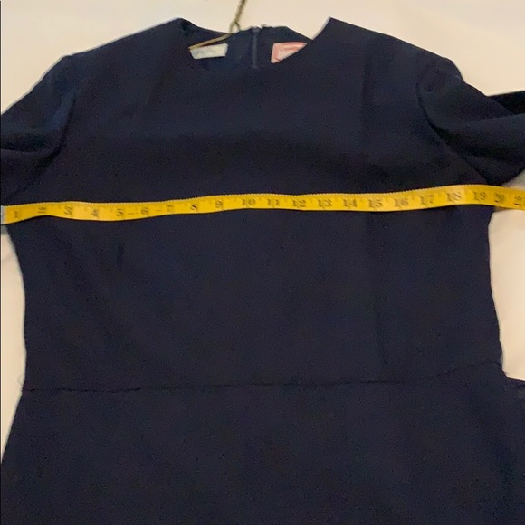 Carolina Herrera navy dress sz 12 - Picture 11 of 11